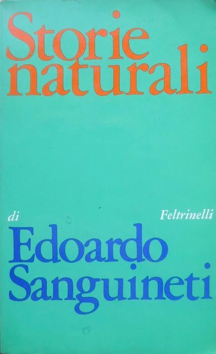 Storie naturali - Edoardo Sanguineti - copertina