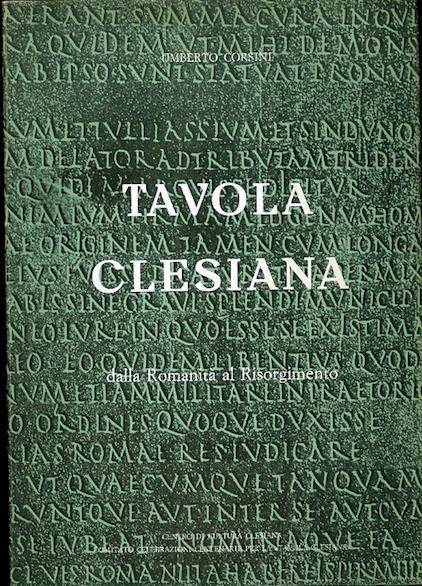 La Tavola clesiana: dalla romanità al Risorgimento - Umberto Corsini - copertina