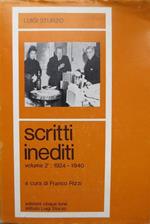 Scritti inediti: 2: 1924-1940. A cura di Franco Rizzi. Collana di studi sturziani 4