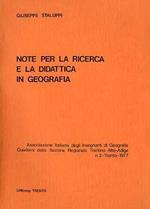 Note per la ricerca e la didattica in geografia. Quaderni della Sezione regionale Trentino Alto-Adige della Associazione italiana degli insegnanti di geografia 2