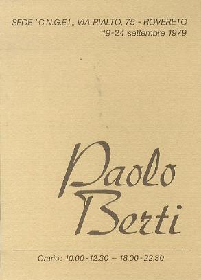 Paolo Berti - copertina