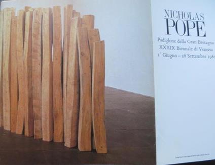 Nicholas Pope: British Pavilion, Venice Biennale 1980, June 1-September 28 - copertina