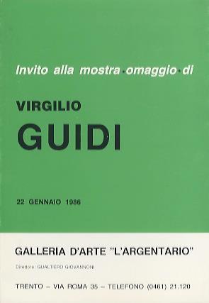 Invito alla mostra omaggio di Virgilio Guidi: 22 gennaio 1986 - copertina