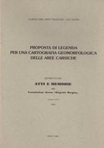 Proposta di legenda per una cartografia geomorfologica delle aree carsiche. Estratto originale da: Atti e memorie della commissione grotte ’E. Boegan’, vol. 25 (1986)