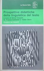 Prospettive didattiche della linguistica del testo. Didattica viva. Quaderni dei gruppi di intervento e di studio nel campo dell’educazione linguistica (Giscel) 93