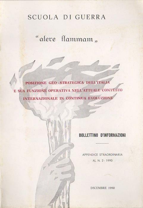 Posizione geo-strategica dell’Italia e sua funzione operativa nell’attuale contesto internazionale in continua evoluzione. Inserto redazionale del supplemento al n. 1/91 di Rivista militare - copertina