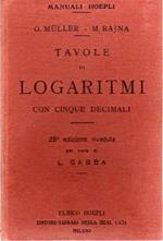 Tavole di logaritmi con cinque decimali. Manuale Hoepli. Manuali Hoepli