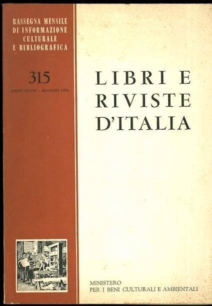 Libri e riviste d’Italia. Rassegna mensile di informazione culturale e bibliografica - Vincenzo Gallinari - copertina