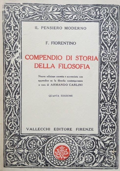 Compendio di storia della filosofia: 2.1.III. La filosofia moderna - Francesco Fiorentino - copertina