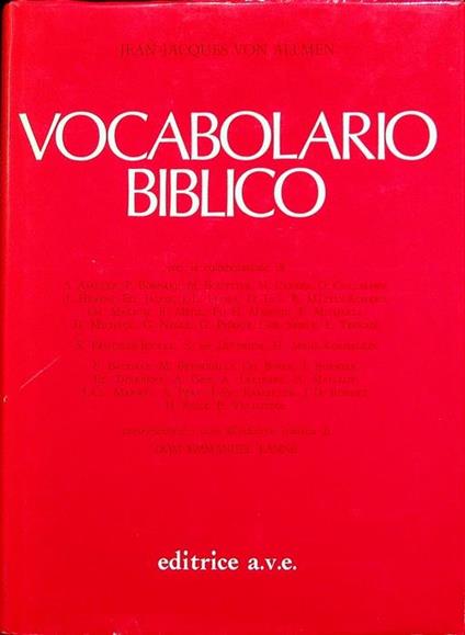 Vocabolario biblico. 2. ed. Con la collaborazione di S. Amsler e altri. Presentazione e note all’ edizione italiana di Emmanuel Lanne - Jean-Jacques von Allmen - copertina