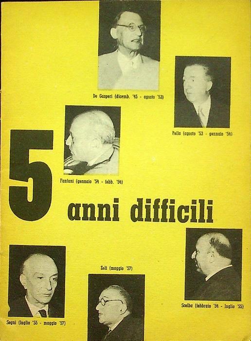 5 anni difficili - copertina