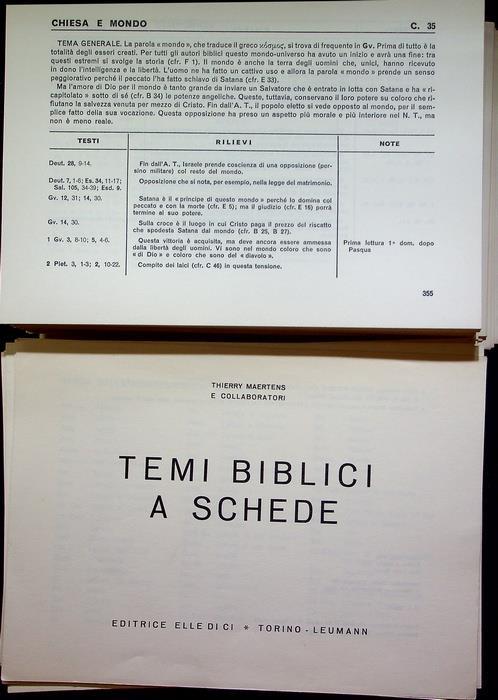 Temi biblici a schede. Traduzione a cura del Centro catechistico salesiano - Thierry Maertens - copertina