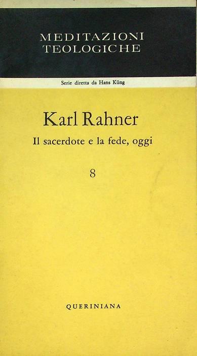 Il sacerdote e la fede, oggi - Karl Rahner - copertina