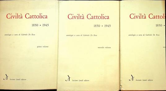 Civiltà cattolica: 1850-1945 - Gabriele De Rosa - copertina