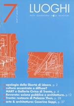 Luoghi: rivista quadrimestrale dAlla architettura. Anno III, n. 7, gennaio 1997