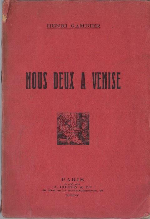 Nous deux a Venise: chansons, barcarolles - Henri Gambier - copertina