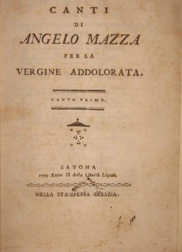 Canti per la Vergine addolorata - Angelo Mazza - copertina