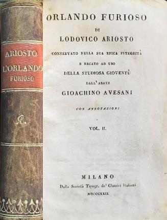 Orlando Furioso. Vol. II - Lodovico Ariosto - copertina