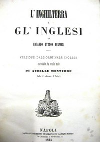 L' Inghilterra e gl'inglesi - Edoardo Bulwer - Libro Usato