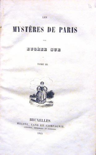 Les mystères de Paris - Eugène Sue - copertina