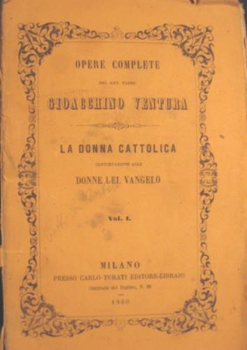 La donna cattolica - Gioacchino Ventura - copertina