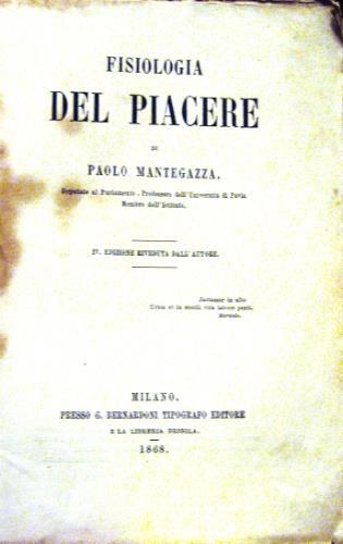 Fisiologia del piacere - Paolo Mantegazza - copertina