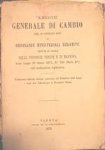 Legge generale di cambio del 25 gennajo 1850
