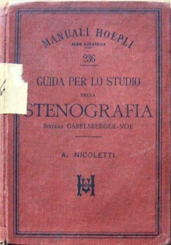 Guida per lo studio della stenografia - Aroldo Nicoletti - copertina