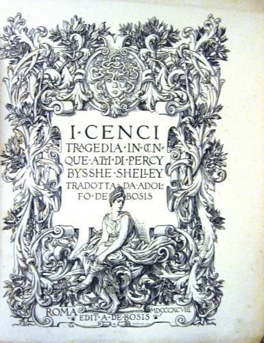 I Cenci - Percy Bysshe Shelley - copertina