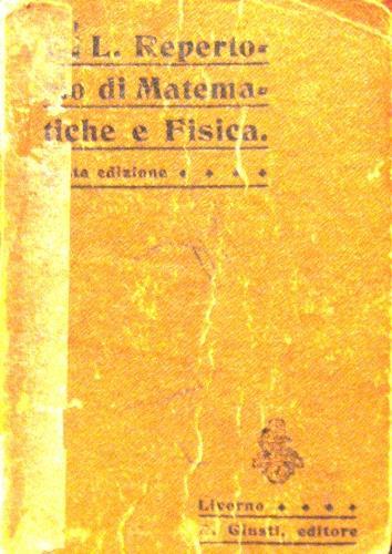 Repertorio di matematiche e fisica elementari - G.L. - copertina