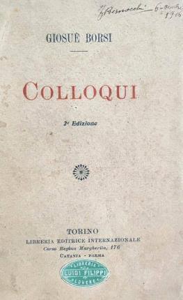 Colloqui - Giosuè Borsi - copertina