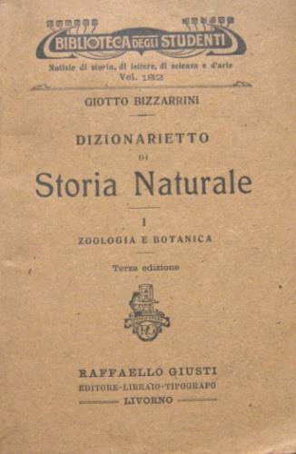 Dizionarietto di Storia Naturale - Giotto Bizzarrini - copertina