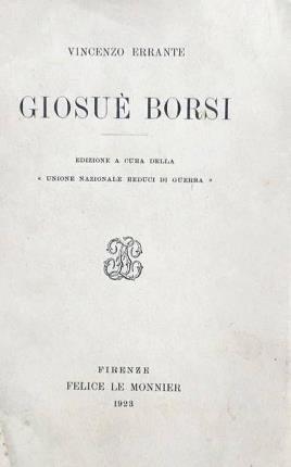 Giosuè Borsi - Vincenzo Errante - copertina