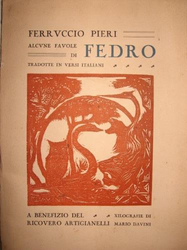 Alcune favole di Fedro - Ferruccio Pieri - copertina