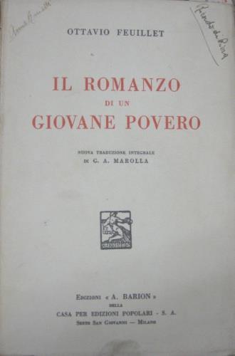 Il romanzo di un giovane povero - Octave Feuillet - copertina