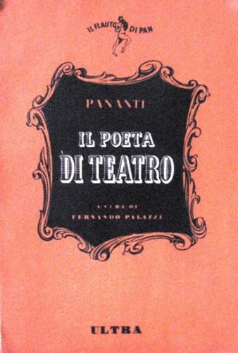 Il Poeta di teatro - Filippo Pananti - copertina