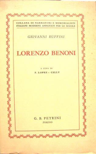 Lorenzo Benoni - Giovanni Ruffini - copertina