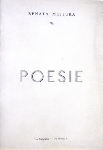 Poesie - Renata Mestura - copertina