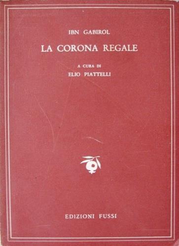 La corona regale - Šelomo ben Yehuda ?Ibn Gabirol - copertina