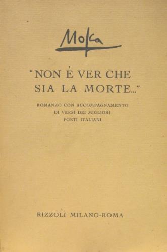 Non è ver che sia la morte - Giovanni Mosca - copertina