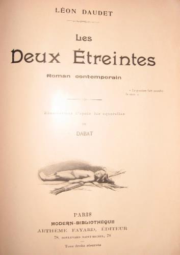 Les deux étreintes - Léon Daudet - copertina