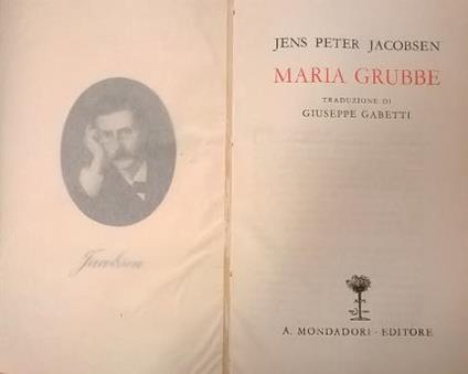 Maria Grubbe - Jens Peter Jacobsen - copertina