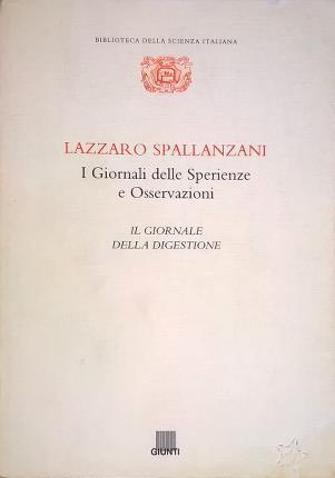 I Giornali delle Sperienze e Osservazioni. Il Giornale della Digestione - copertina