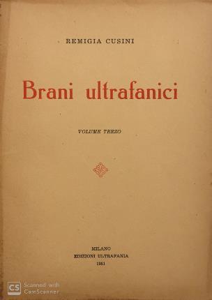 Brani ultrafanici. Volume terzo - Remigia Cusini - copertina