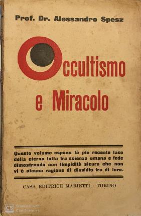 Occultismo e miracolo - Alessandro Spesz - copertina