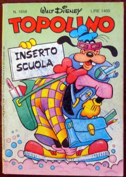Topolino. N. 1658. Sett 1987 - Walt Disney - copertina