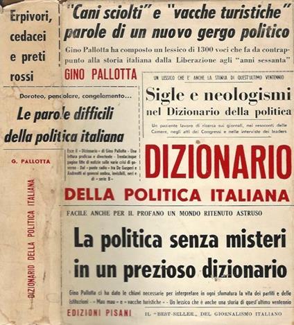 Dizionario della Politica Italiana - Gino Pallotta - copertina