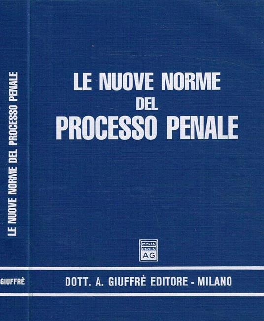 Le Nuove Norme Del Processo Penale - copertina