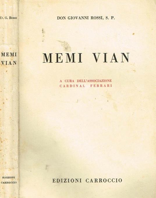 Memi Vian - Giovanni Rossi - copertina