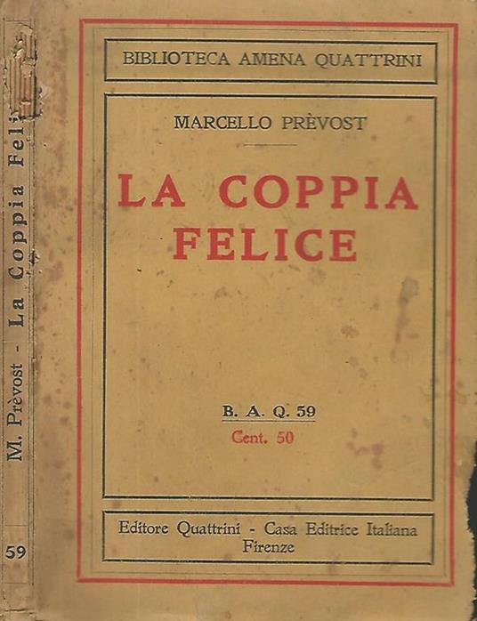 La coppia felice - Marcel Prévost - copertina